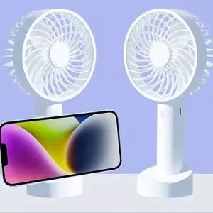 시그널 LED 미니 조명 탁상용 충전 C타입 화이트 선풍기 핸디