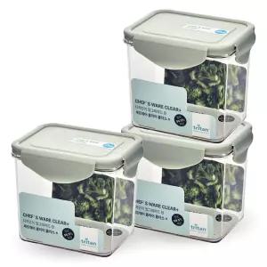 셰프웨어 클리어플러스 콥샐러드 직사각높은형 밀폐용기 850ml 3개