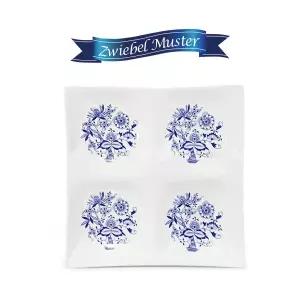 [롯데백화점]쯔비벨무스터 사각 4절 나눔접시 대형 (쯔비벨무스터)/ 4칸 반찬접시 클래식 테이블