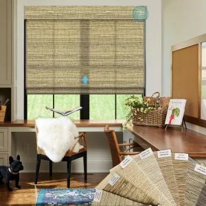 스마트윙스 내추럴 우븐 우드 블라인드 원단 실내 색조용 황마 대나무 케나프 라미 맞춤형 로마 멀티 컬러