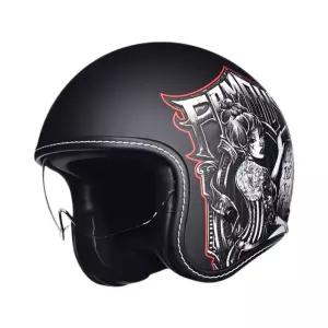 오토바이 헬멧 레트로 페이스 성인 바이크 하프 하이바 풀페이스 고글모