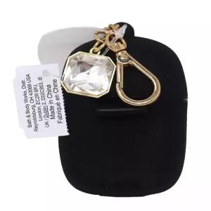 배스 앤 바디 가짜 다이아몬드 크리스탈 보석 트위스트 오프 참 포켓백 핸드 새니처 홀더로 블랙 워킹