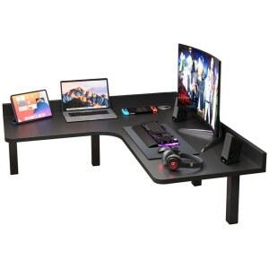 좌식컴퓨터책상 L자 테이블 모델 높이조절 120x80x40 침대 있는 침대책상 낮은책상