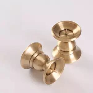 고품격 유기 촛대 놋담 제사용품 불교용품 황동 짧은 신침