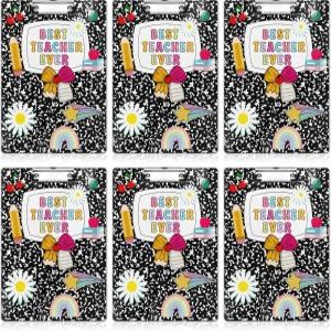 라인쉐이딩 6팩 12.5 x 9인치 교사 감사 선물 클립보드 대량 A4 글자 크기의 남성 여성용 하드보드