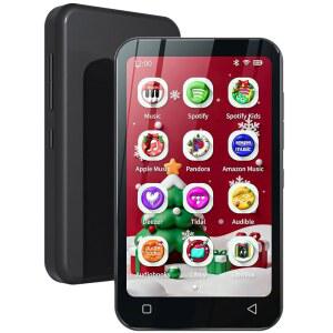 [미국배송] 블루투스 및 WIFI가 지원되는 80GB MP3 플레이어 자녀 보호 기능 사전 설치된 SPOTIFY SPOTIFY AUDIBLE TIMMKU 4인치 MP4 플레이어 최대 1TB(블랙)