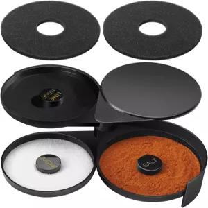 몽키노 마가리타 소금 리머 세트 스펀지 2개가 포함된 3단 바 유리 라임 주스 설탕을 위한 별도의 티어가