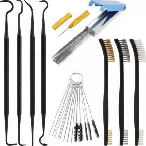 유안펜론 카뷰레터 클리닝 키트 카본 더트 제트 제거 클리너 싱글 헤드 브러시 23 바늘 3개 나일론 5개