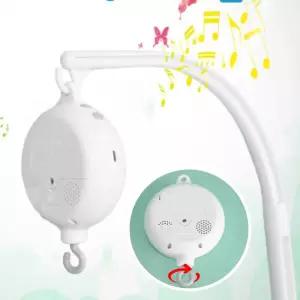 신생아 아기침대 회전 자동오르골 수면음악 백색소음 모빌거치대