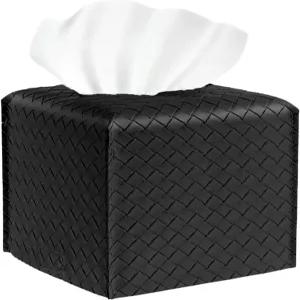 티슈 박스 커버 홀더 1 PC 사각 PU 가죽 냅킨 물티슈 케이스 욕실 장식 용기 종이 정리함 큐브 테이블 탑