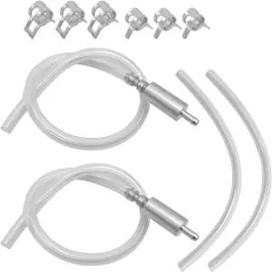 SUVnie 2 PCS 브레이크 블리더 호스 오토바이 유압 시스템 도구 튜브 및 클램프가 포함된 원웨이 체크 밸브