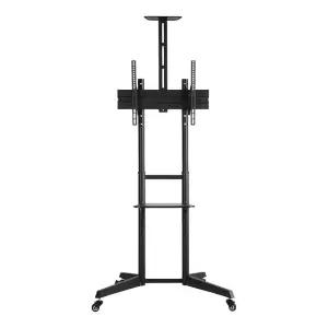 중형 대형 티브이 상하각도 높이조절 스탠드 줌 화상 회의용 선반형 거치대 43 49 50 55 60 65 70인치 삼성티비 엘지 LGTV