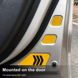 호환 토요타 시에나 도어 반사 스티커 도어 경고 라벨 장식 스티커 8 피스 세트 2021-2024
