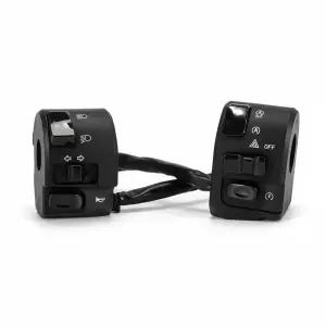 범용 7/8인치(22mm) 오토바이 및 ATV 핸들바 컨트롤 스위치 키트 - 좌우 경적 방향지시등 헤드라이트