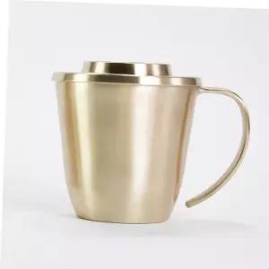 유기포크 수공예품 방짜 뚜껑 유기컵 머그잔 머그컵 2호