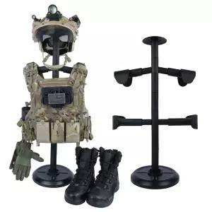 호환 전술 법 집행 장비 디스플레이 스탠드 받침대 방탄복 패스트 헬멧 MOLLE 허리 벨트 플레이트 캐리어