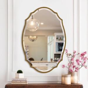 레트로 복고풍 엔틱 벽걸이 욕실 장식 거울 프랑스 조명  호텔 홈 가구