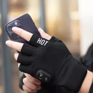 충전식 발열 반장갑 오토바이 M05 3단계 화면 사무실 난방 대형 키보드장갑