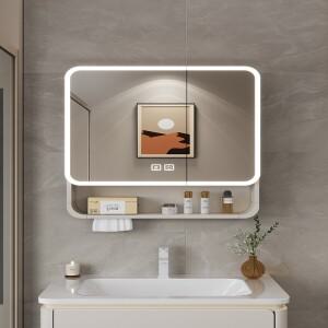 알루미늄 합금 욕실 거울 캐비닛 조명이  스마트 화장 안티포그 벽걸이 수납