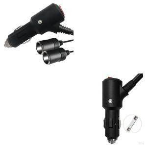 팬 충전기 및 기타 액세서리한 독립 스위치가  T21A 듀얼 소켓 차량용 전원 콘센트 분배기