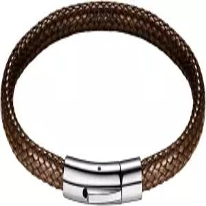 남성용 땋은 가죽 팔찌 블랙/브라운 스테인리스 스틸 각인 영감 뱅글 커프 걸쇠 남편 친구를 위한 발렌타인