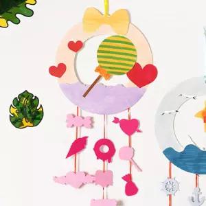 여름모빌 만들기 아기방꾸미기 종이색칠(사탕)