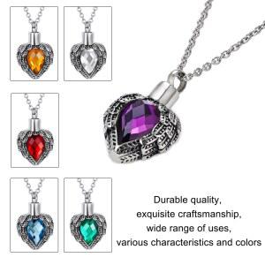 메탈참 유골을 위한 화장 목걸이 스테인레스 스틸 펜던트 유골 홀더 기념 보석