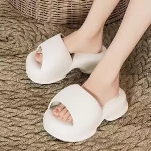 편안한 굽높은 인솔 라인 여행용 실내화 쿠션 슬리퍼