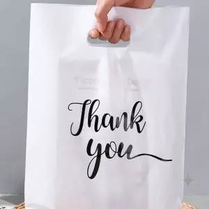 감사 인사 문구 포장용 비닐백 쇼핑백 매장용 포장재 카페 음식점 배달 테이크아웃