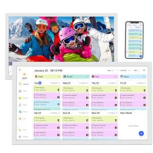 가족 식사 일정, 온라인 캘린더 동기화, 안무 차트, 스타 보상, 월 마운트, 엄마 아빠를 위한 선물용 27인치 디지털 액자 u2013 터치스크린 스마트 전자