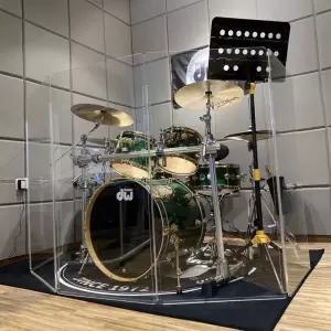 드럼방음벽 세트 드럼 아크릴 흡음재 녹음실 파티션 투명