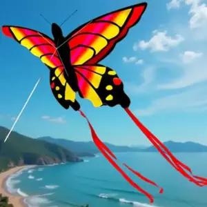 낚시 연 얼레 독수리 앵무새 세트 가벼운 간편 낚시대 새모양 연날리기