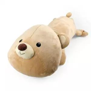 곰 인형 쿠션 차량용 목베개 허리받침 소파 침대 아동 선물용 베이지 봉제 쿠션