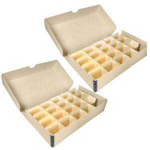 리네코, 아카이브 슬라이드 보관함, 무산 클램셸 정리함, 최대 400장(2x2인치) 필름 네거티브, 11.68 x 6.37 2.25 인치, Tan, 팩