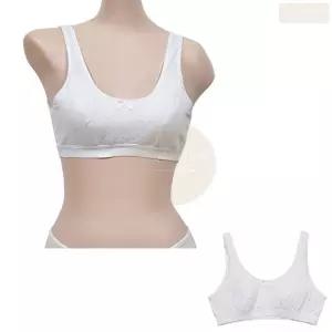 여고생 브라자 aa컵 1단계 스포츠 브라 하얀색 기본 브래지어 청소년