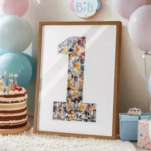 픽유아 11번가 숫자액자 사진프레임 기록 성장앨범