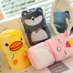 비행기 캐릭터 캠핑 담요 무릎 블랭킷 치마 어깨 사무실 망토 극세사 융털 차량용 LW 입는