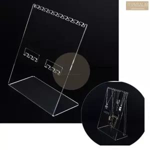 투명 아크릴 목걸이 진열대 팔찌 악세사리 거치대 플라스틱 2단 진열장