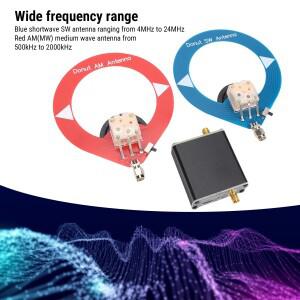 호환 2Pcs 도넛 블루 SW 4MHz-24MHz 레드 AM MW 500kHz-2000kHz 실내 라디오 홈 시어터 스테레오 수신기 AV