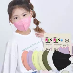 와이드핏 새부리형 KF94 50매 소형 메디케이알 컬러 황사 마스크