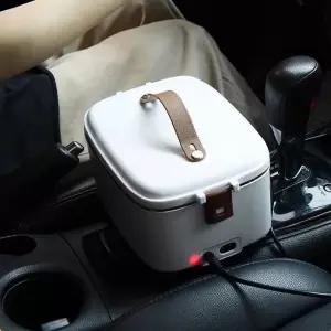 차량용 발열 도시락 소형 자동차 캠핑용 보온 차박 가열 전기 식기 스테인리스 조리기
