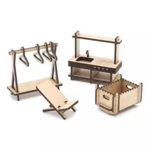 모또 나무 만들기 미니어처 가구 4종 세트 (가구1)