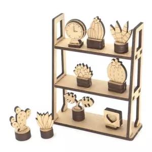 모또 나무 만들기 미니어처 가구 화분 진열장