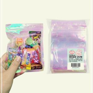 [2개구성] 미니 포장백 단체선물 구디백 12X15cm100매입 어린이집 지퍼백 레인보우 포장봉투 LWDB5C4B