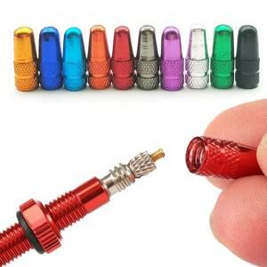 4Pcs 알루미늄 합금 도로 MTB 트랙 레이싱 자전거 튜브 타이어 휠 프랑스어 밸브 캡 Presta 공기