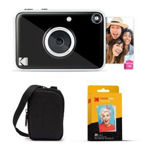 KODAK PRINTOMATIC LED 스티커 10MP GB 20PK 표시기 즉석 스타터 상태 ZINK 뒷면 검은색 사진 카메라 인쇄 사진 케이스 디지털 컬러 휴대용 번들 용지