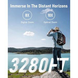 카메라가 장착된 5K 디지털 조류 관찰 비디오 모험에 카드 2인치 이상적인 40MP 카메라 야외 8배 32GB 쌍안경 SD 디스플레이 S555 LCD 콘서트