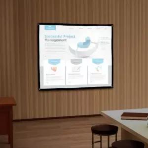 간편휴대 빔프로젝터 스크린 120x90cm(4대3비율)