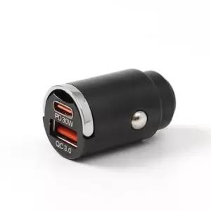 [CAR] 30W PD 시거잭 고속충전기 차량 블랙 QC3.0