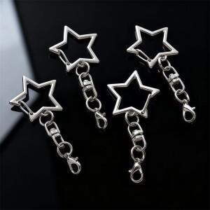 10개세트 별 모양 고리 로브스터 클래스프 키체인 클립 합금  펜던트 DIY용
